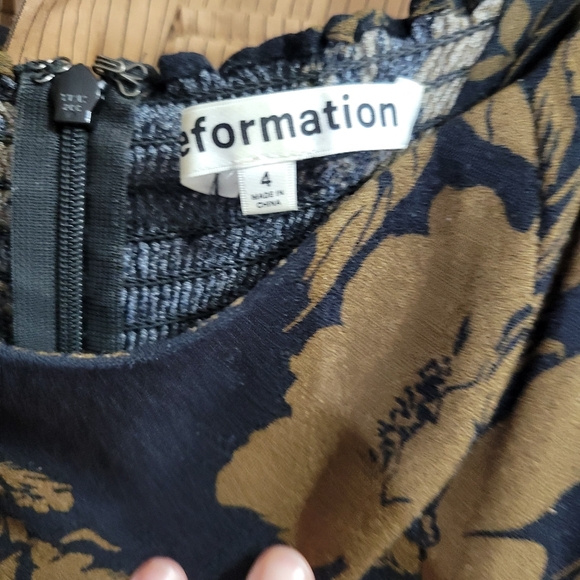 Reformation Sigmund Midi Dress with Slit - Picture 3 of 3